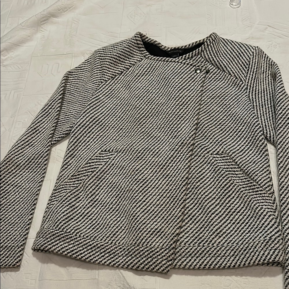Ann Taylor Black and White Blazer